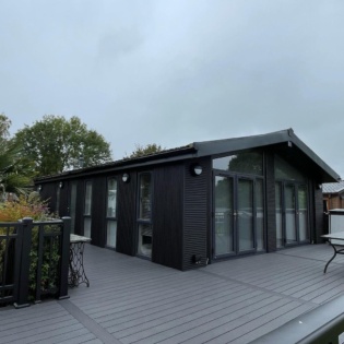 Hunter Anthracite Composite Decking Patio Holiday Lodge