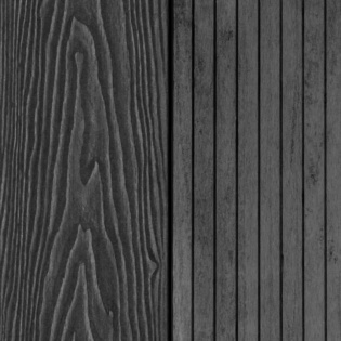 Woodgrain Effect Grooved Composite Mid Grey Decking Swatch