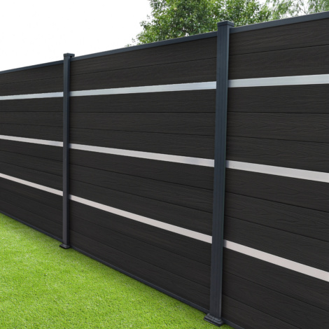 Contemporary / Black Composite Fence Panels UK - Piranha Composite ...